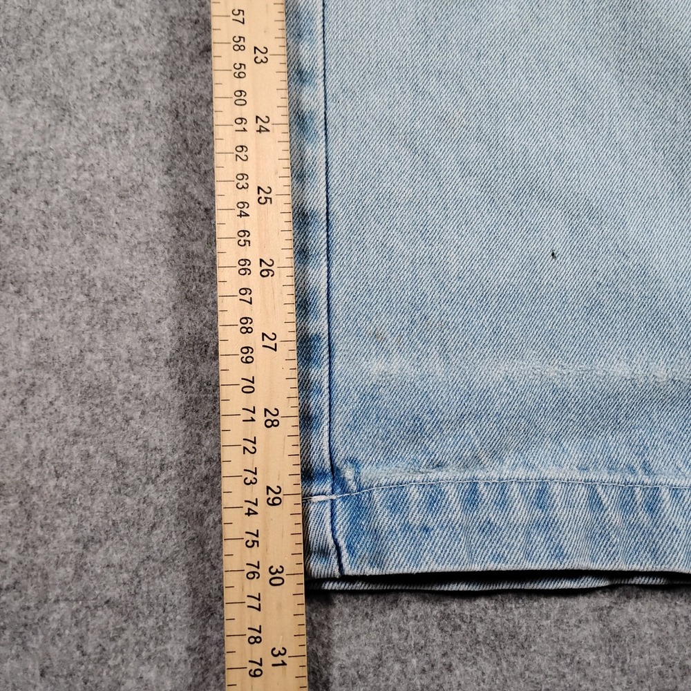 Dickies Double Knee Denim Jeans Mens 32x30 Light Wash Blue Skate Distressed Work - Picture 7 of 16